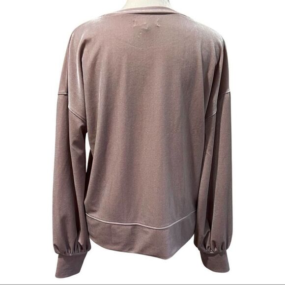 Madewell Velour balloon sleeve sweatshirt size small - Picture 2 of 7